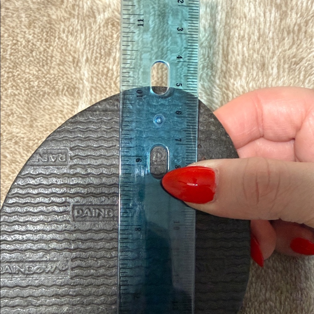 Rainbow Brown Leather Flip-Flop Sandals Read Description - Picture 4 of 4